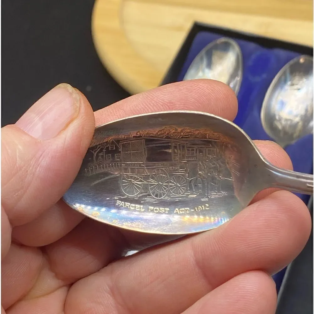 Vintage Silver Plated WM Rogers Presidential Commemorative Spoon Set NIOB